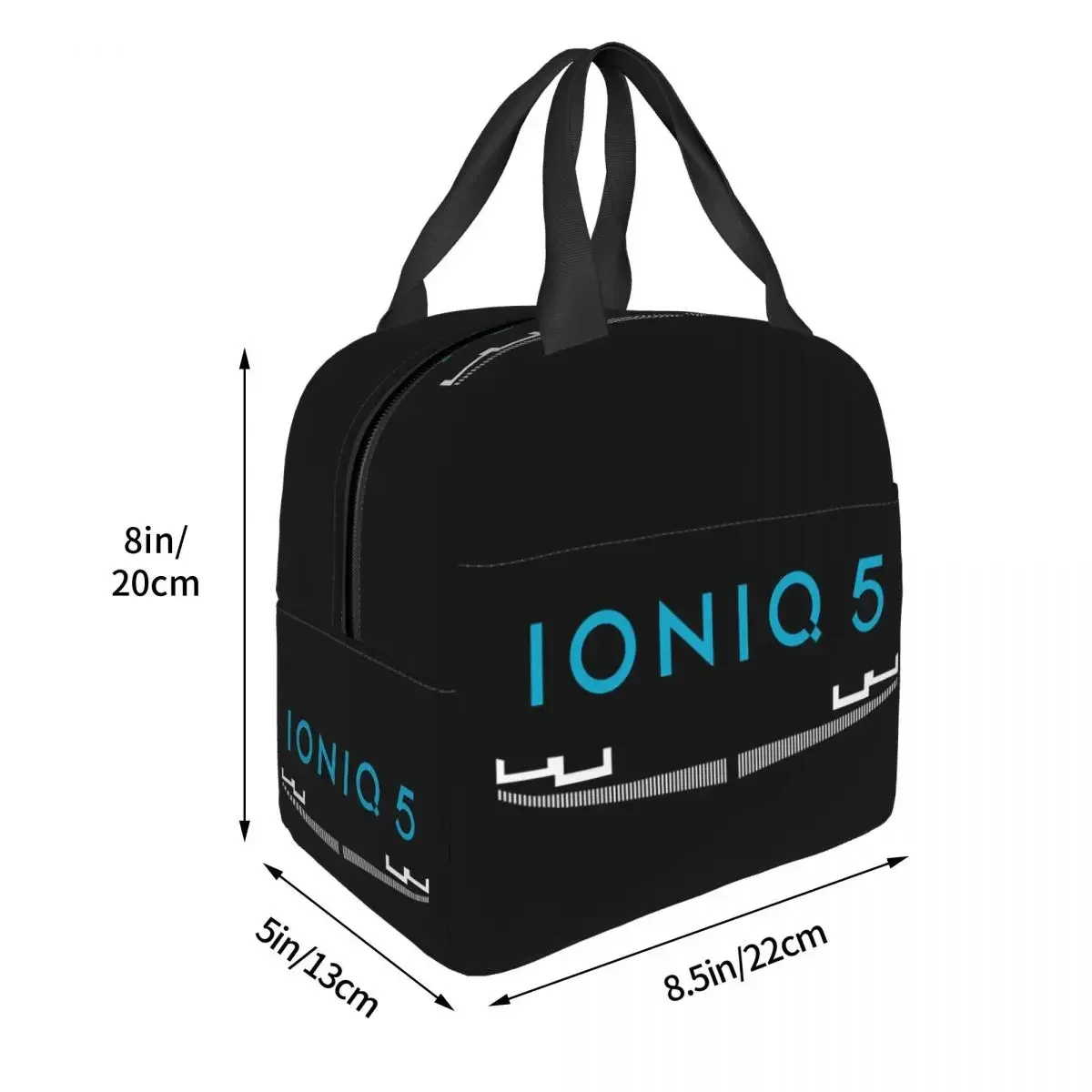 Ioniq 5 Iconic Front Grill And In Blue Insulated Lunch Bags Resuable Picnic Bags Lunch Tote for Woman Work Children School