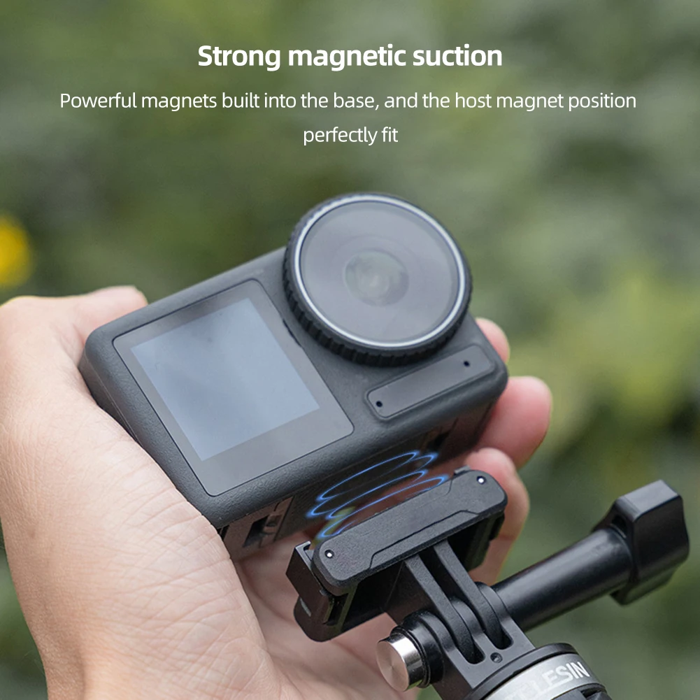 DJI 액션 3 용 셀프 스틱 베이스, 180 도 자유 회전, 액션 카메라 어댑터, 나사 포함 분리 방지 어댑터