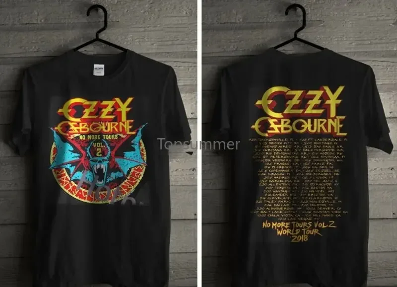 

Лучшая Новая футболка Ozzy Osbournnee No More Tour 2018, черная футболка