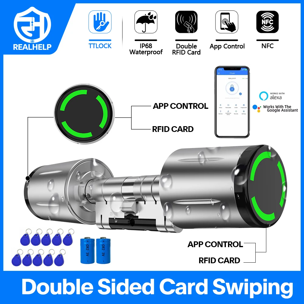 TTLOCK Smart Hangslot APP Controle Waterdicht Wachtwoord IC-kaart RFID
