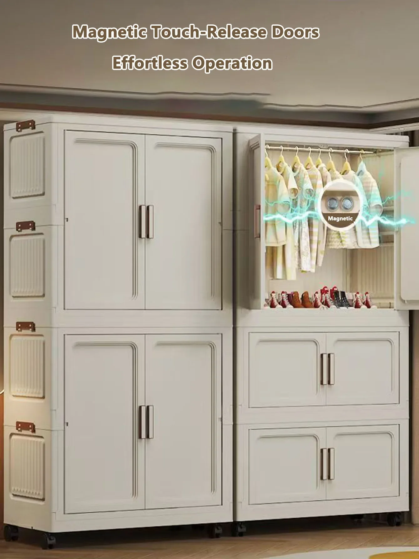 خزانة ملابس خشب 4 رفوف