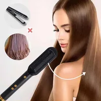 Lisseur de cheveux électrique brosse mode professionnelle chauffage rapide fer à lisser en céramique 5