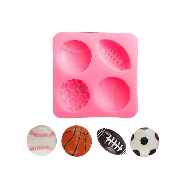 Soccer Basketball Volleyball Silicone Mold Perfect for Dessert Pastry Decoration