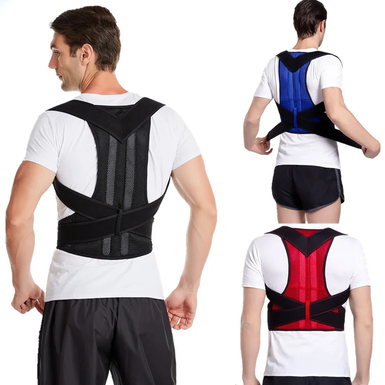 

Adult back fixation strap male and female posture correction strap ncluding support plate adjustable hunchback correction strap