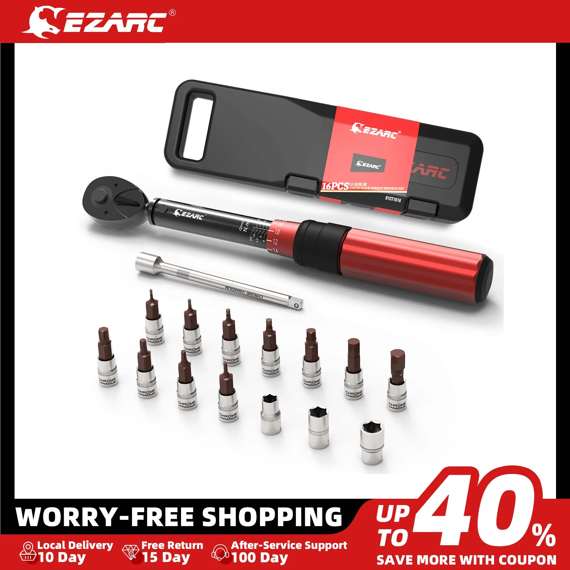 220 Nm Bike Torque Wrench Set 1/4inch Drive (18177 Inch, 51 OFF