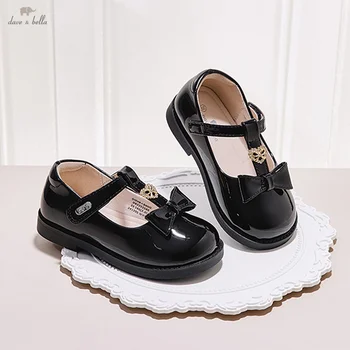 Dave Bella Scarpe in pelle da ragazza Nero Autunno Nuova collezione Scarpe da principessa per bambini Soft Academy Style Party DB3252588 1