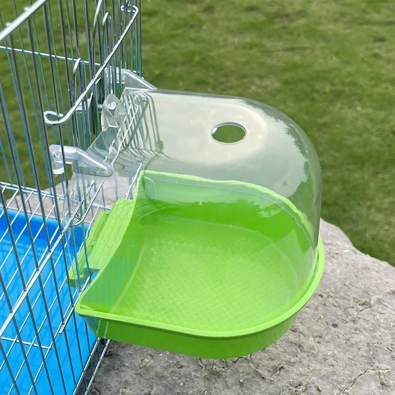 Bather Octopus Xuanfeng Peony Tiger Skin Parrot Supplies Toy Bird Shower Box Transparent Large Bath Basin