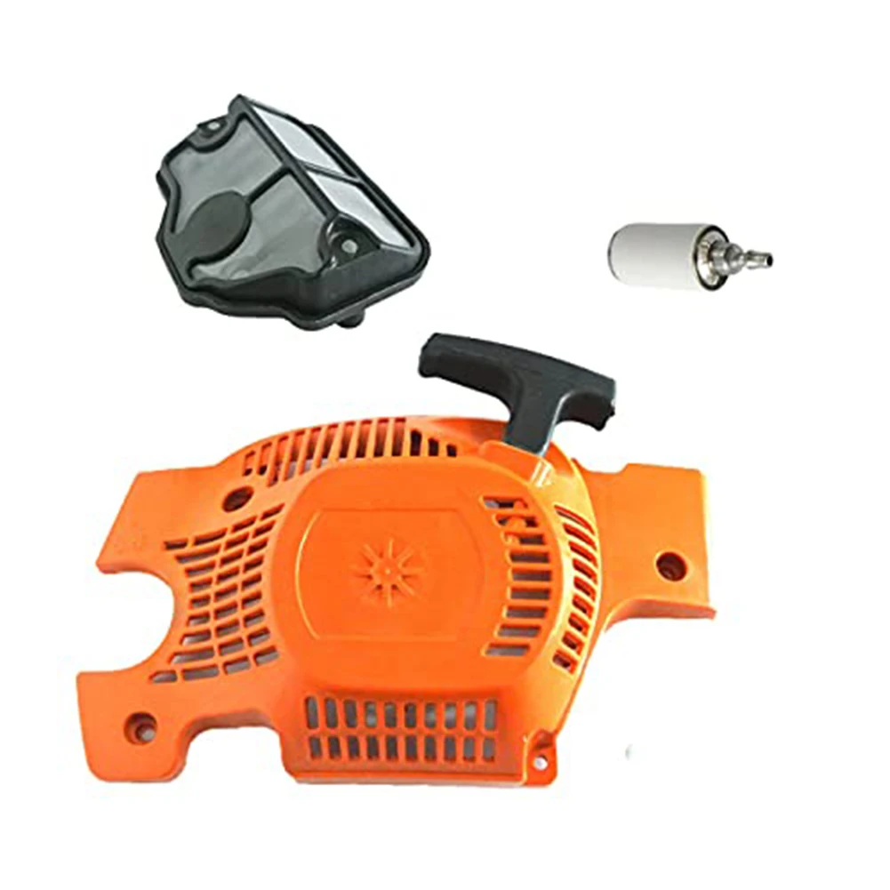 Backlash Pull Starter and Air Fuel Filter Kit Compatible with For HS 36 41 136 137 141 142 for Outdoor Equipment