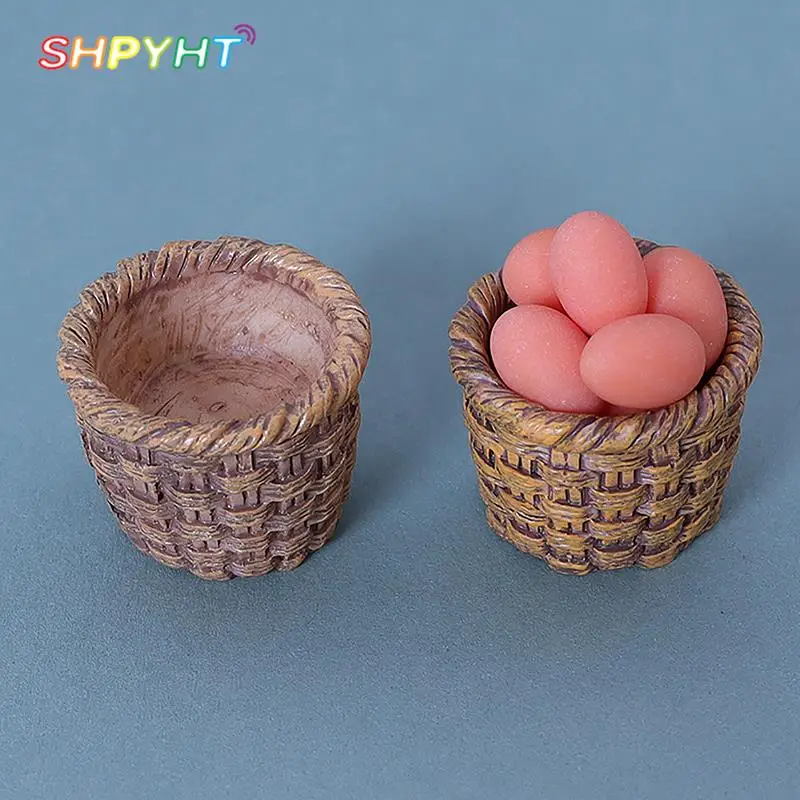 

Миниатюрный Кукольный домик в масштабе 1:12/1:6, куриное яйцо и гнездо из смолы, украшение для кукольного домика, сада, аксессуары для кукольного домика, микро-ландшафтное украшение
