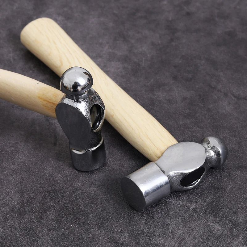 DIY Leather Carving Hammer with Wood Handle, Metal Head Mallet, Hand Tool for Punch, Leather Craft