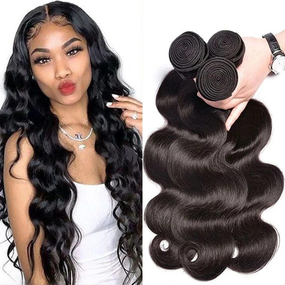 

12A Body Wave Bundles Peruvian Virgin Human Hair Weave 1/3/4 Pcs Bundles Deal Double Draw Natural Raw Hair Extensions Wholesale