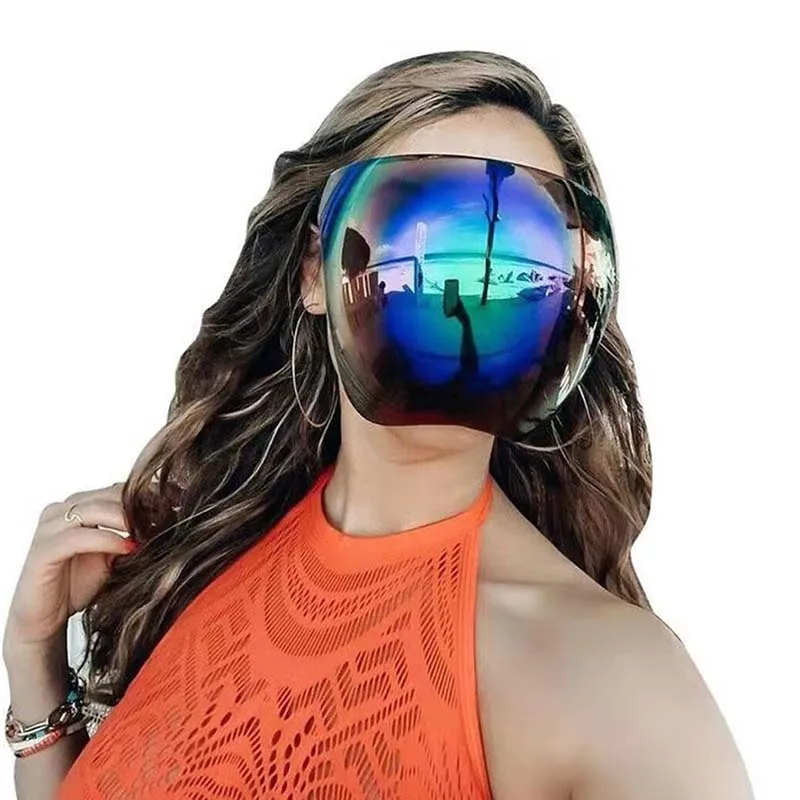 Sun Glasses Women Men Protective Faceshield Glasses Goggles Full Face Covered Spherical Lens Anti-Spray Safety Sunglasses
