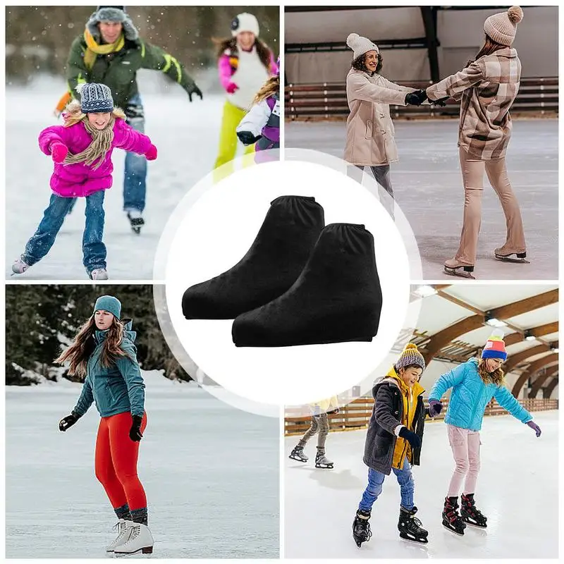 Fundas de franela para botas de patinaje sobre ruedas, fundas para botas de patinaje sobre hielo, protección y rendimiento