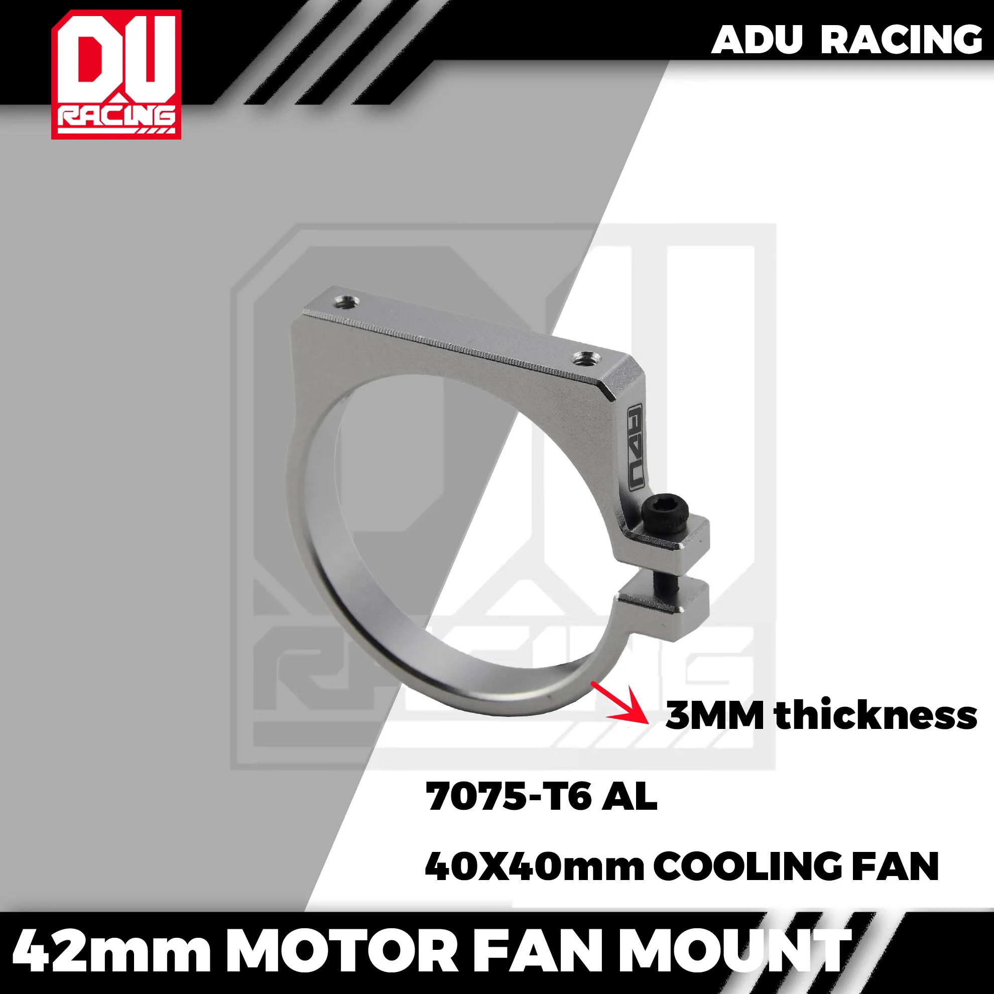 7075-T6 40mmx40mm Cooling Fan Ajustable Mount FOR 42MM MOTOR hobby wing rocket 4274 4268 4292 cooling fan adjustable mount
