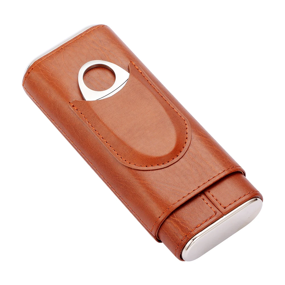  SAFWEL Cigar Lighter/Cigar Cutter/Leather Cigar Case