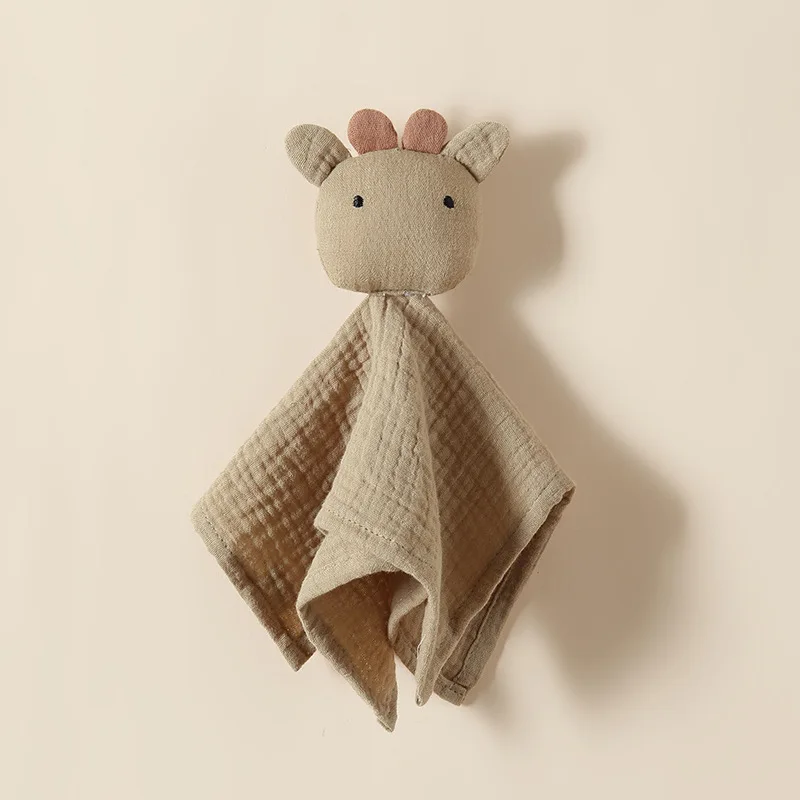 Baby Cotton Muslin Comforter Blanket Newborn Sleeping Dolls Cute Cattle Kids Sleep Toy Soothe Appease Towel Bibs Saliva Towel 6
