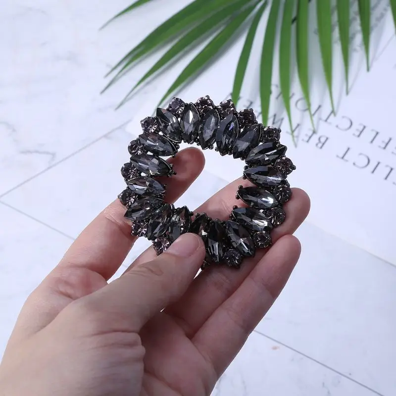 

2 Pcs/Set Shoe Clip Zinc Alloy Square Hollow for Rhinestone Floral Glitter Luxur