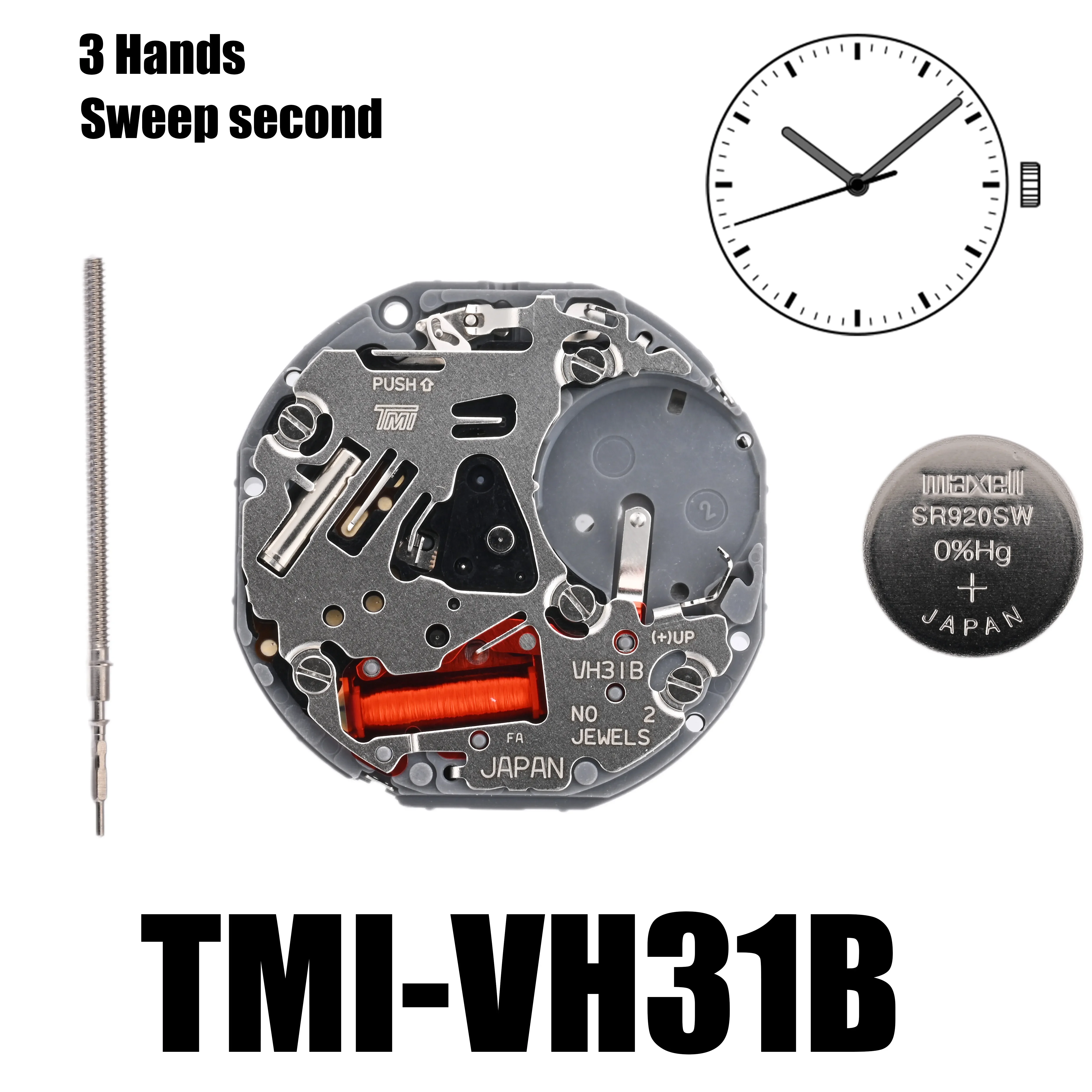 Watch Movement VH31 Movement TMI vh31B Movement