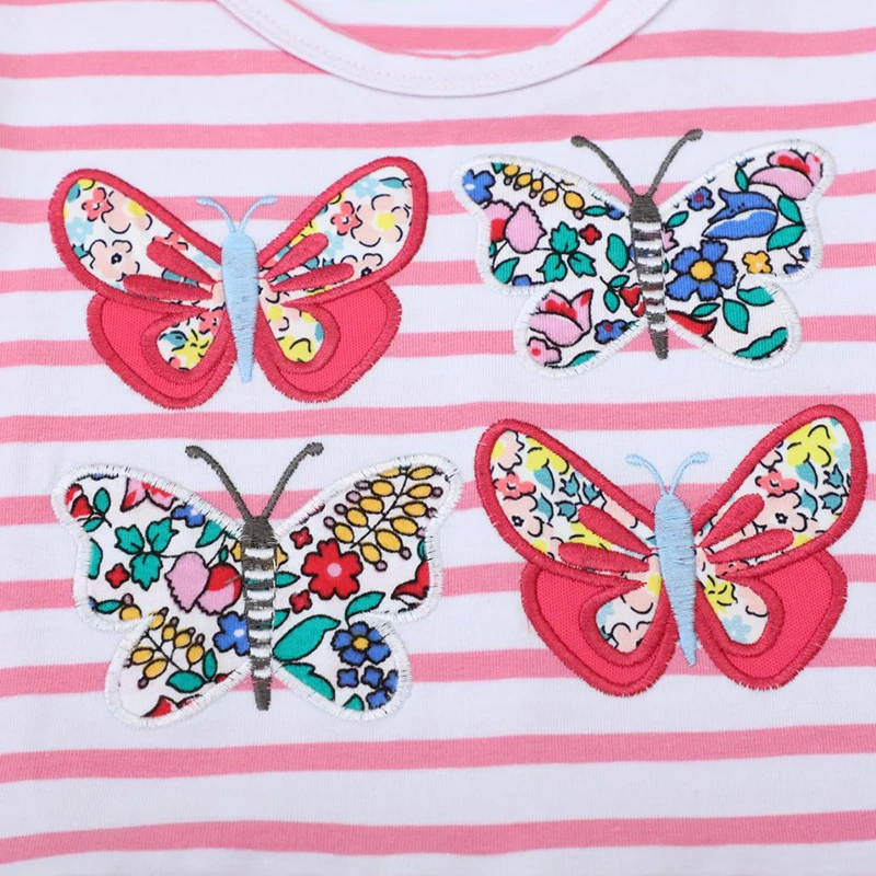 2025 Girls Clothes Summer Cartoon Embroidered Butterfly Princess Birthday Baby Girls Dresses  Party Dress for Kids