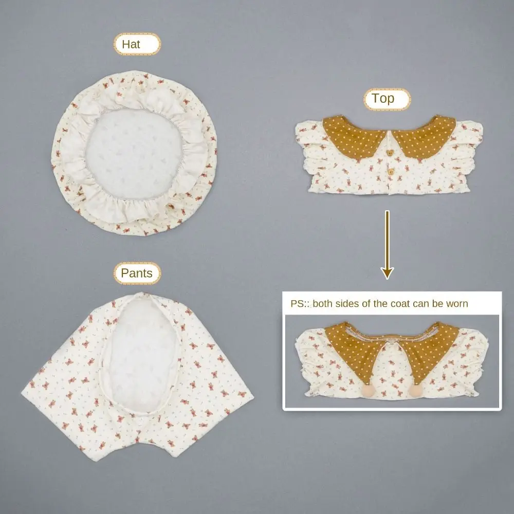 Cross-Dressing Pajama Set 40Cm Clothes Patch Replacement Outfit 40Cm Cotton Clothes Changing Pants Toys Clothes Accessory