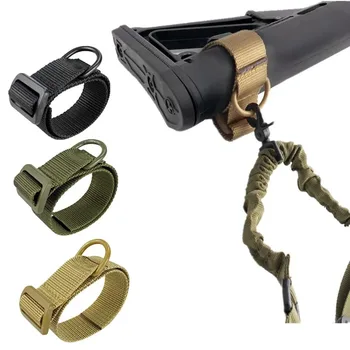 Adattatore per Cinghia Tattica per Fucile, Tracolla Regolabile in Nylon con Anello a D, Attacco per Cintura EDC per Caccia