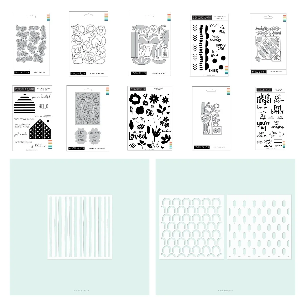 Quirky Stripe Enchanted Garden Dies Deco Stencil Fustelle In Metallo Timbri Stencil Set Fai Da Te Scrapbook Artigianato Decorazione Nuovo