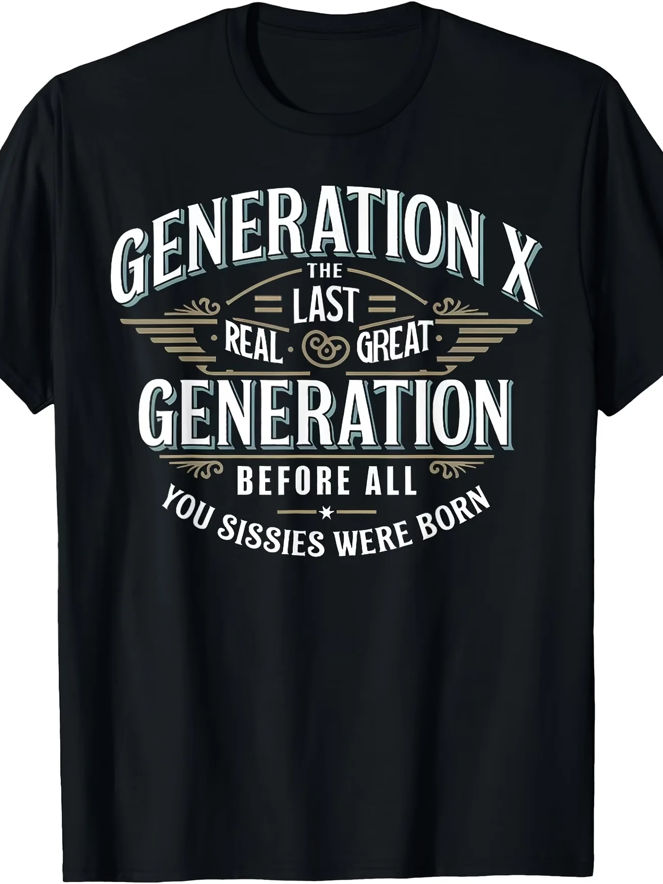 Men's Women Funny Generation X Ironic Humor T Shirt with Donkey Cotton Tee Streetwear Oversized Summer Loose Novelty Top Casual