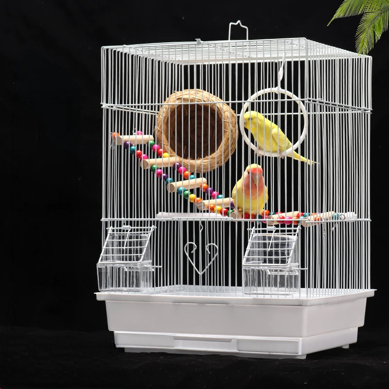 

Small Outdoor Bird Cages Feeder Portable Budgie Pigeon Canary Bird Cages Parrot Stand Jaula Para Pajaros Pet Products YY50BC