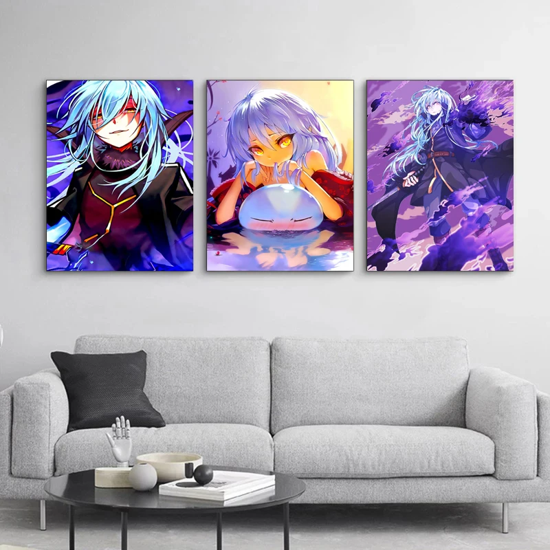 2023 Pop Anime Tensei Shitara Slime Datta Ken Characters Posters and Prints  Canvas Painting Wall Art Picture Living Room Decor - AliExpress