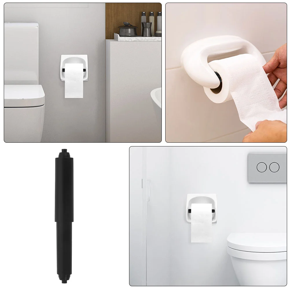 2 Pcs Plastic Roller Paper Holder Bracket Tissue Box Shaft Bathroom Fixture Replacement Paper Roll