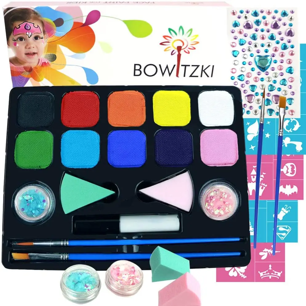Bowitzki Professional Face Painting Kit for Kids Adults Face