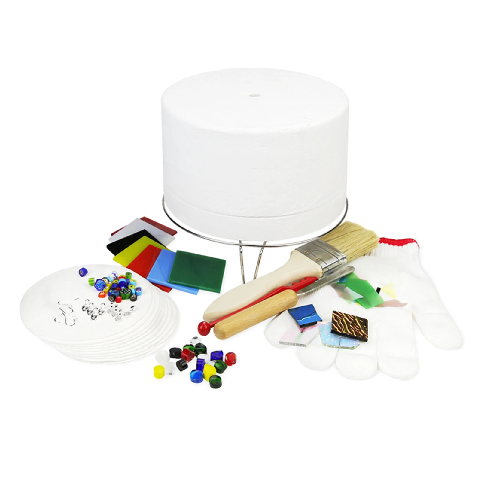 14pcs/set Large Microwave Kiln Kit For Fused Glass Art Crafts Sewing DIY Jewelry Manual Making For Ceramic Oven Kiln Accessories