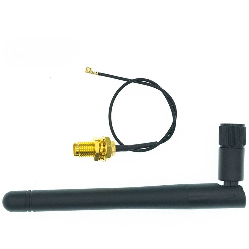 2.4GHz 3dBi WiFi 2.4g 안테나 RP-SMA 남성형 무선 공유기+ 17cm PCI U.FL IPX - RP SMA 남성형 피그테일 케이블 ESP8266 ESP32
