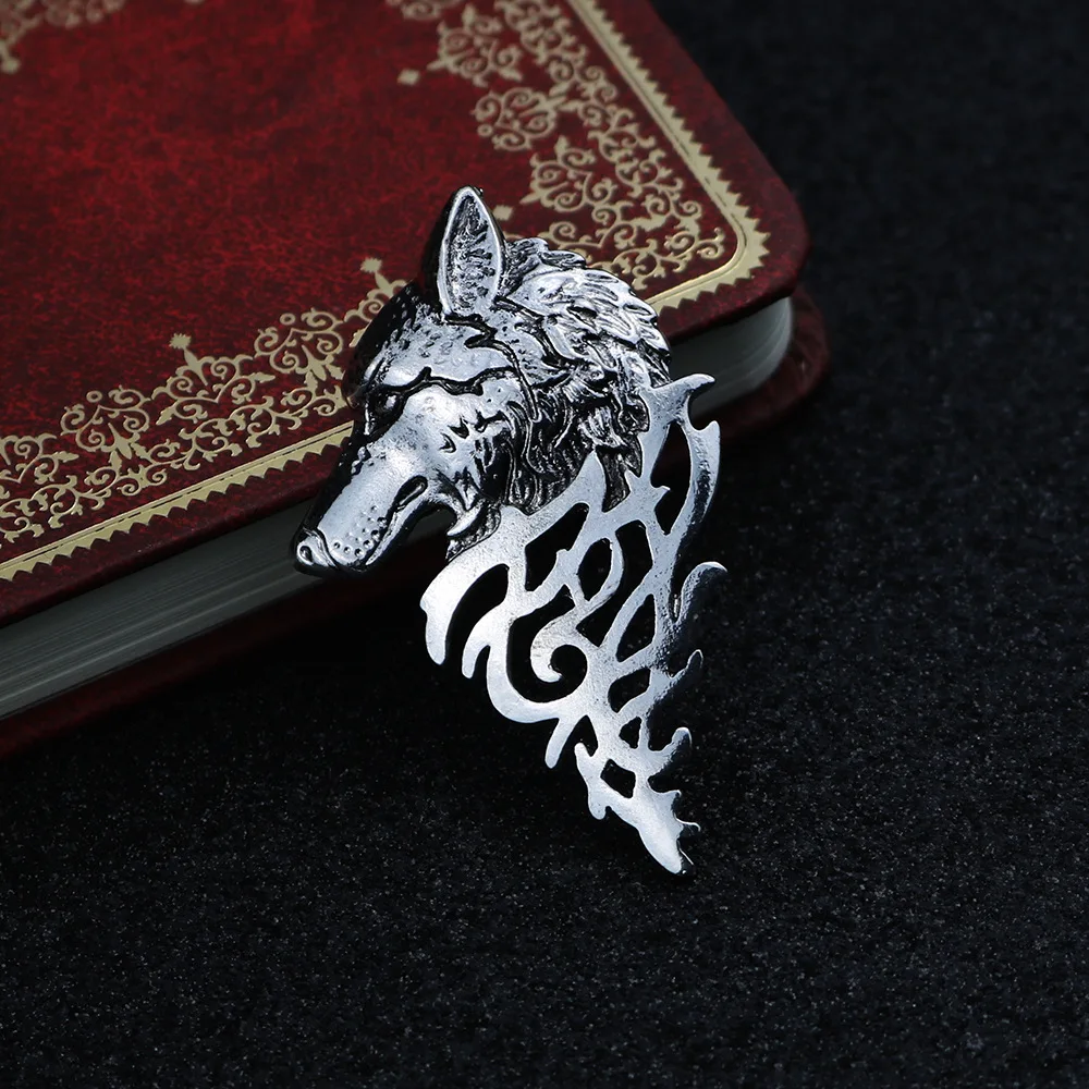 Vintage Wolf Brooch Quality Mens Suit Shirt Collar Lapel Pin Gold Silver  Badges Animal Brooches For Man Accessories Jewelry Gift