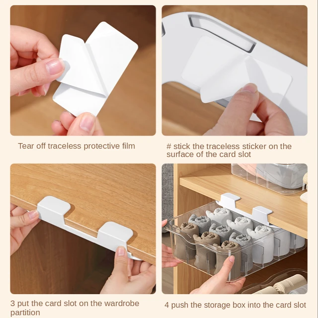 Fiókos Típusú Fehérnemű Tároló Doboz Szekrény Zokni Szervező Háztartás Többfunkcionális Asztal Kihúzható - Image 4