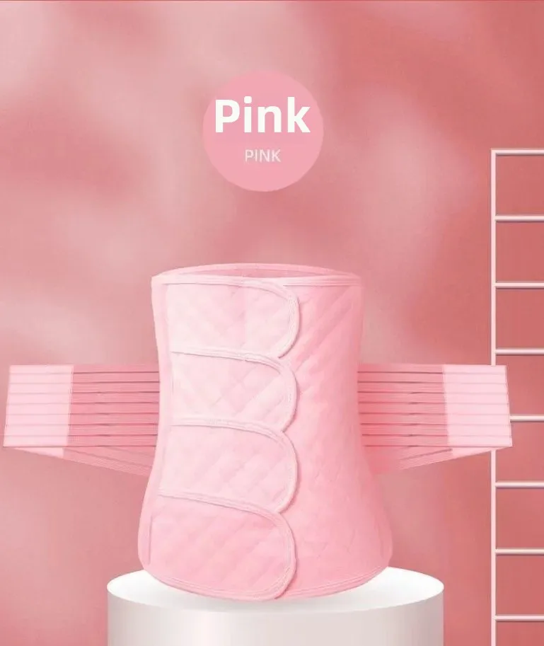 Upgraded and enhanced [pink] postpartum belly belt