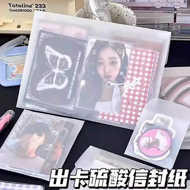 10 Pezzi Semi-Trasparente Kpop Toploader Photocard Protector Card Sleeve Photo Card Holder Per Kpop Idol Card Packing Protect Bag