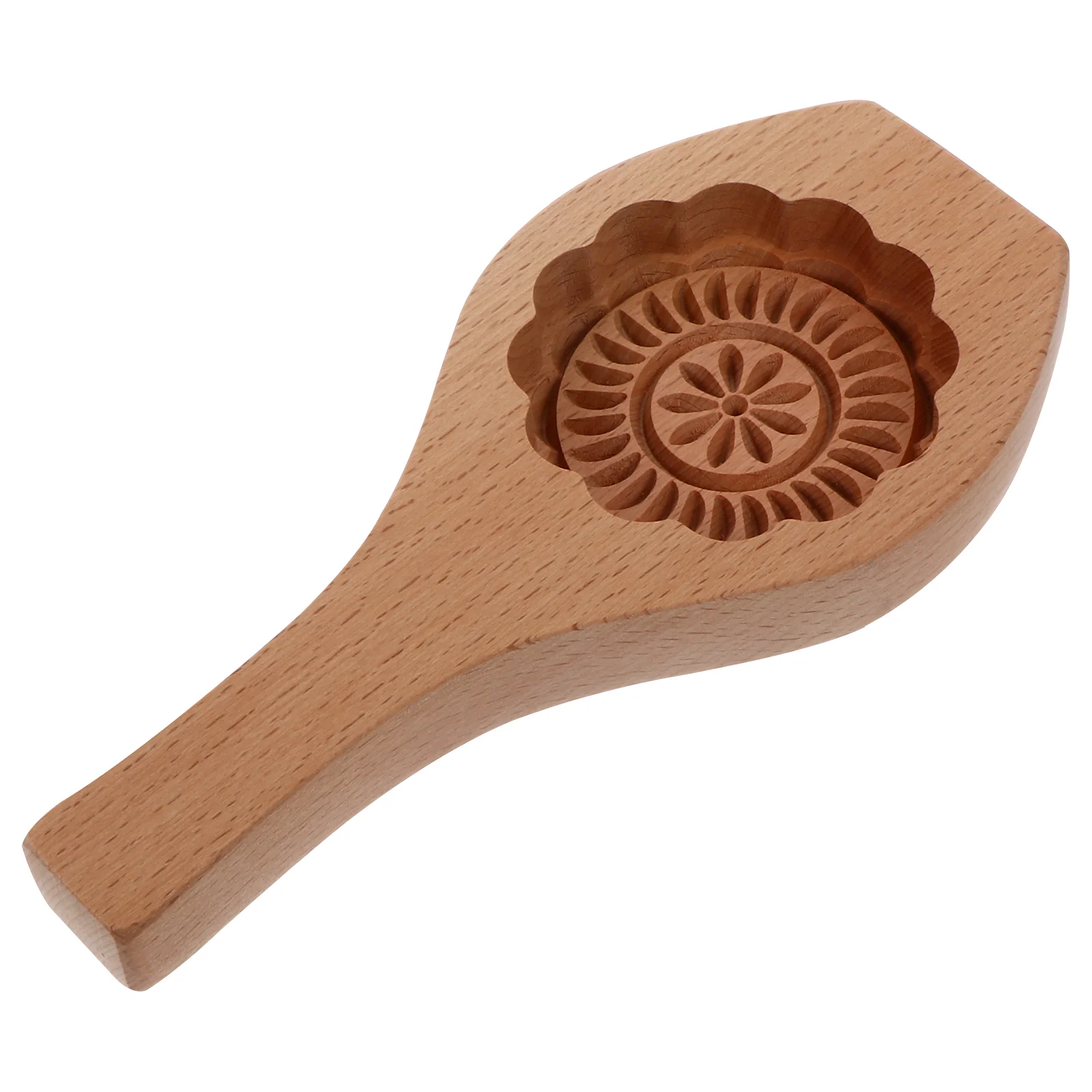 

1pc Wooden Flower Lovely Homemade Moon Cake Creative Mould Baking Decorations
