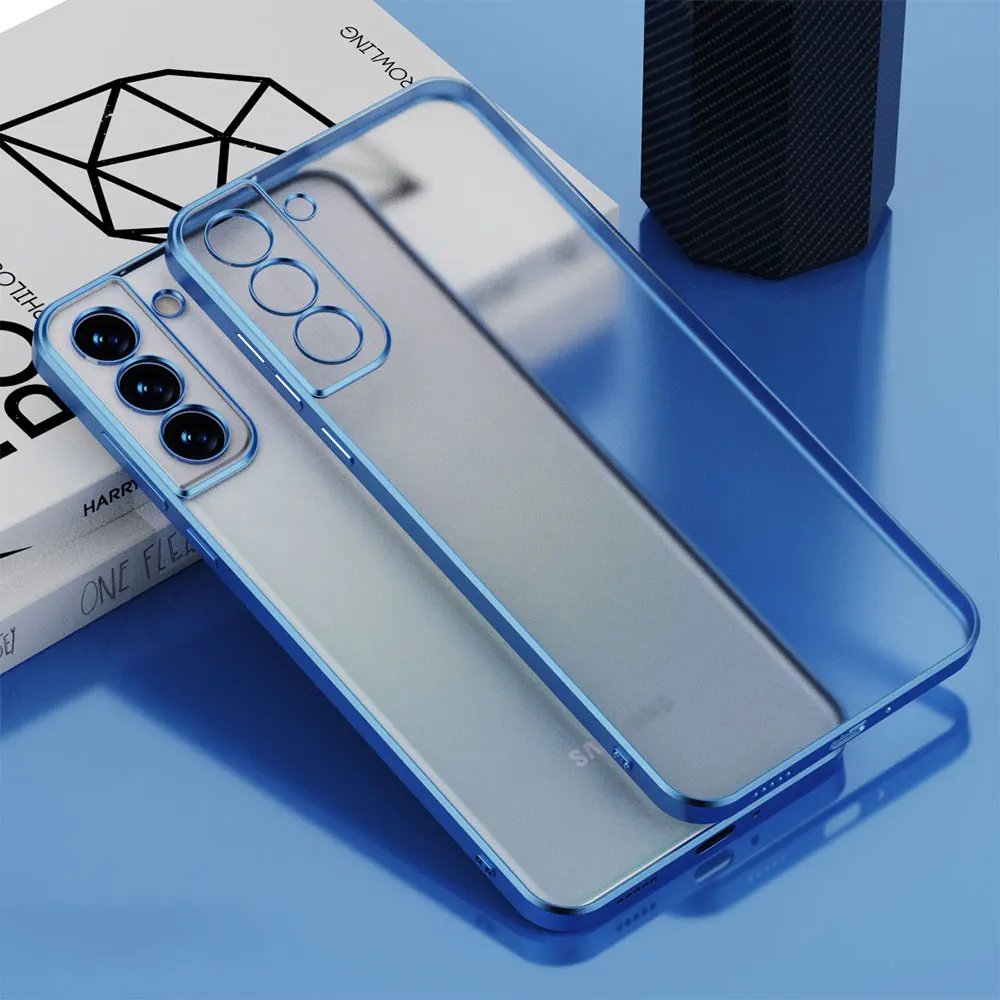 Plating Phone Case for Samsung Galaxy S22 S21 Ultra Plus S21+ S21Ultra S21 FE Case Clear Electroplated Cover For Samsung_voghion.com