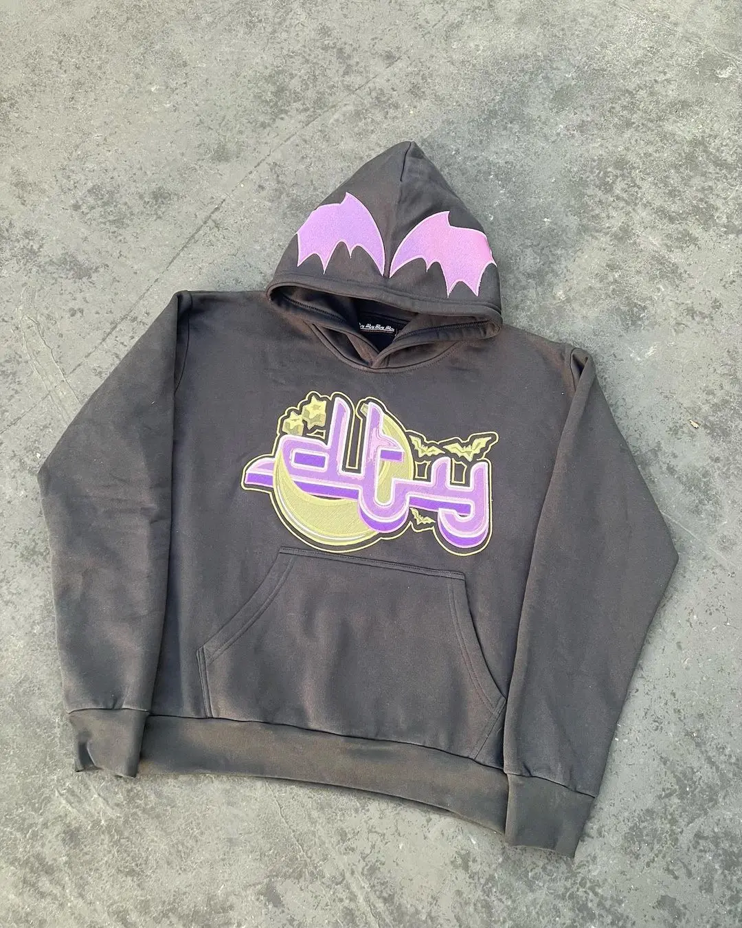 Streetwear Women Bat Embroidery Grunge Aesthetic Goth Hip Hop