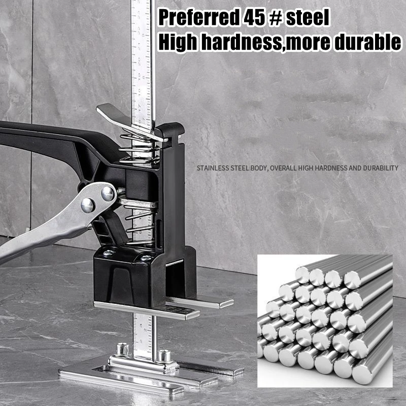 Drywall Lift Labor Saving Arm Jack Elevator 12 Inch Wall Tile Locator 0-145 mm Height Adjuster Multi-Function