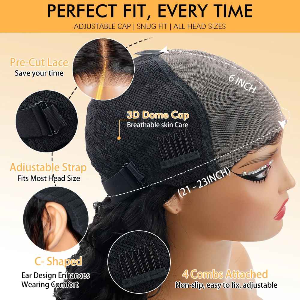 220% Wear To Go Glueless Burmese Curly Human Hair Wigs  7x6 Curly Lace Closure Wig Burmese Human Hair For Women Transparent Lace