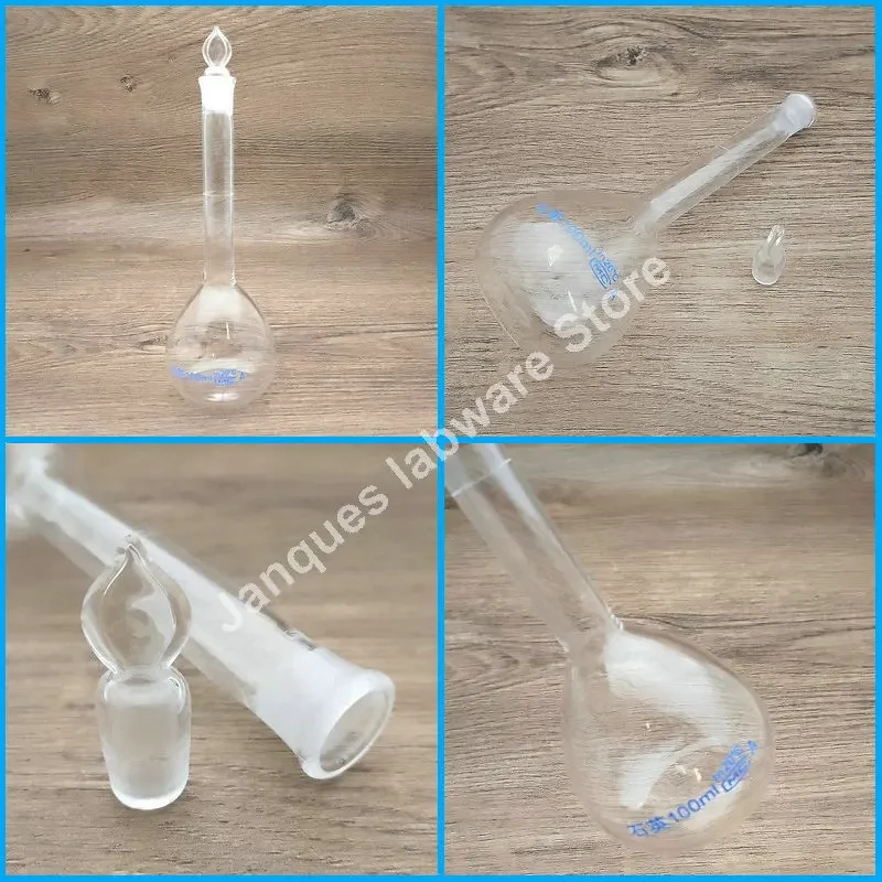 1pc 5ml to 500ml Lab Transparent Quartz Glass Volumetric Flask Long Neck Measuring Flask for school experiment glassware lab volumetric flask