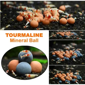 20PCS Crystal Red Bee Shrimp Tank Tourmaline Mineral Ball Long Time Effect Slow Release 1