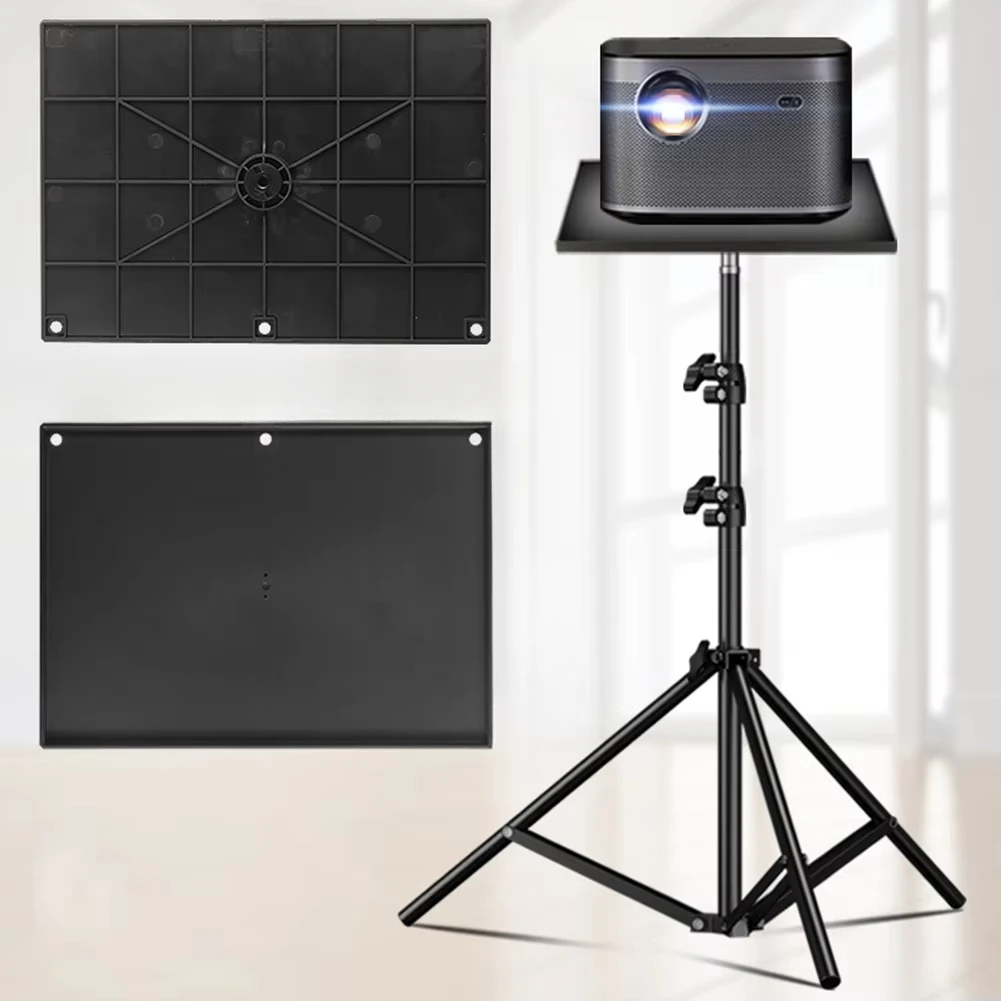 1PC Projectors Tray Tripod Stand Sound Card Projectors Tray Platform Holder Black Plastic 1/4in Screw Adapter