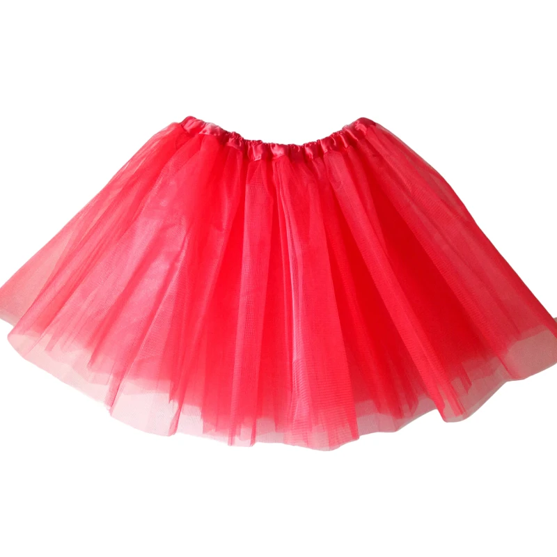 Adult Girl Three Layered Ballet Dance Tutu Skirt Classic Solid Color Half Skirt Mesh Mini Pleated Dress 2024 New