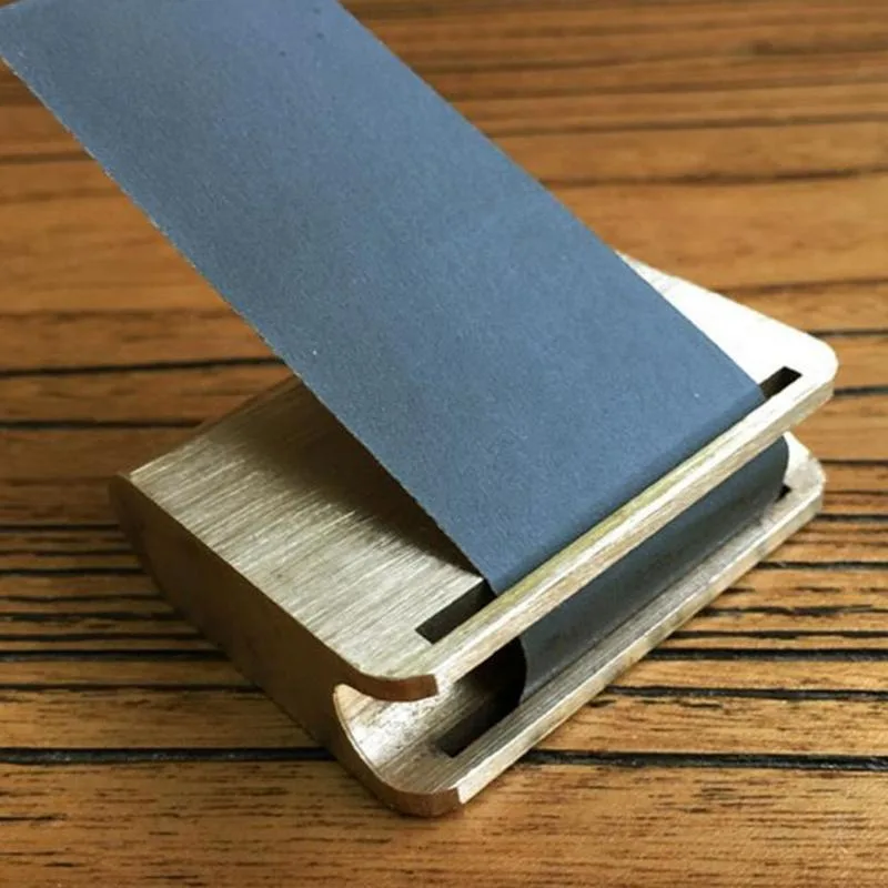 Copper Leathercraft Edge Burnishing Tool for Belt and Saddle Polishing - Gold Finish