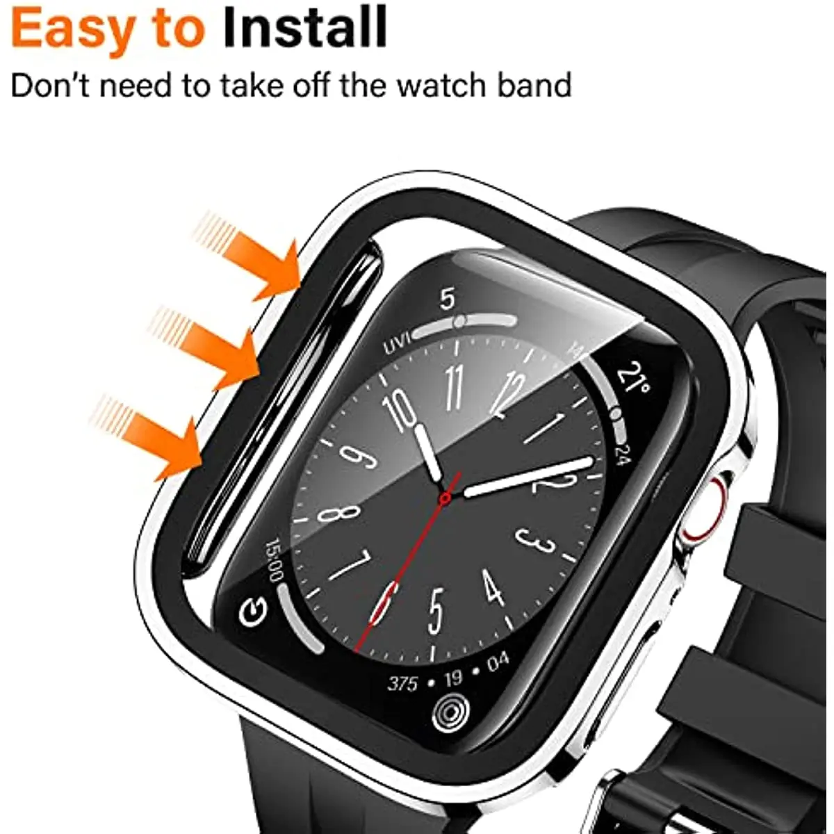 Premium Waterproof & Scratch-Resistant Watch Case with Glass Protection