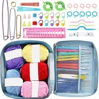 67 pièces Kits de Crochet pour débutants, Kit de démarrage avec crochets, fil, accessoires de Crochet, Kit de Crochet pour adultes 1