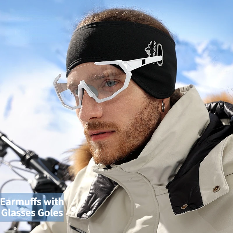 

New warm earmuffs ear cover for winter outdoor cycling fleece ear protection with Eyeglass holes size adjustable warm headphones